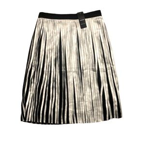 foiled pleated midi skirt
